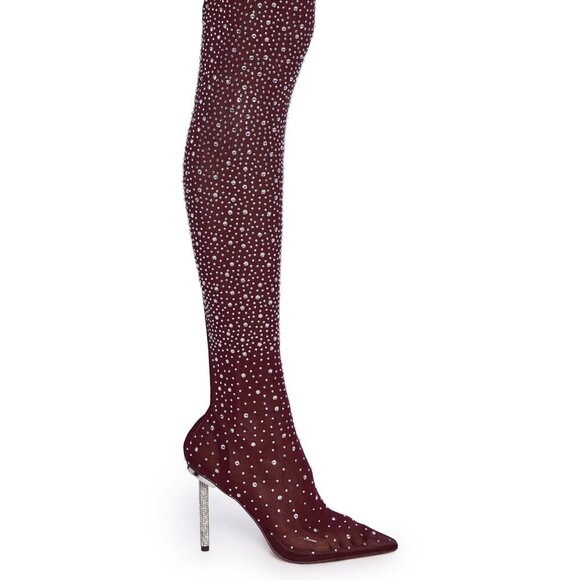 "  RESTLESS  RHINESTONES  " SOCK HEELED BOOTS PUBLIC DESIRE( BRAND NEW !!!!! - Picture 4 of 6